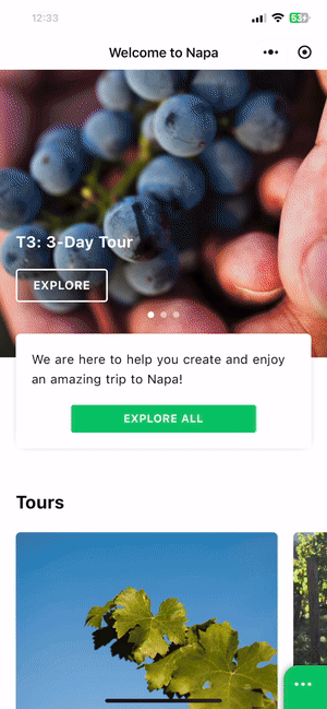 Welcome to Napa WeChat mini-program walkthrough